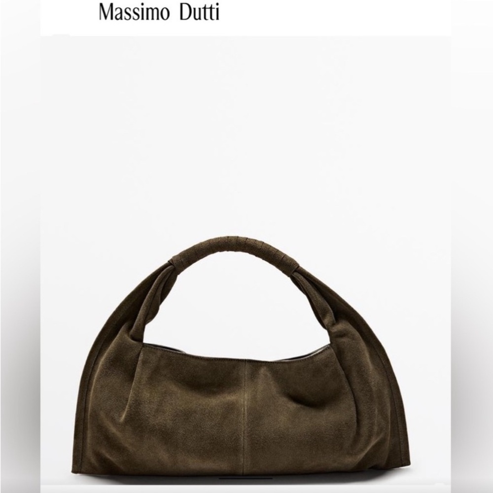 Massimo Dutti Brown Suede Bag